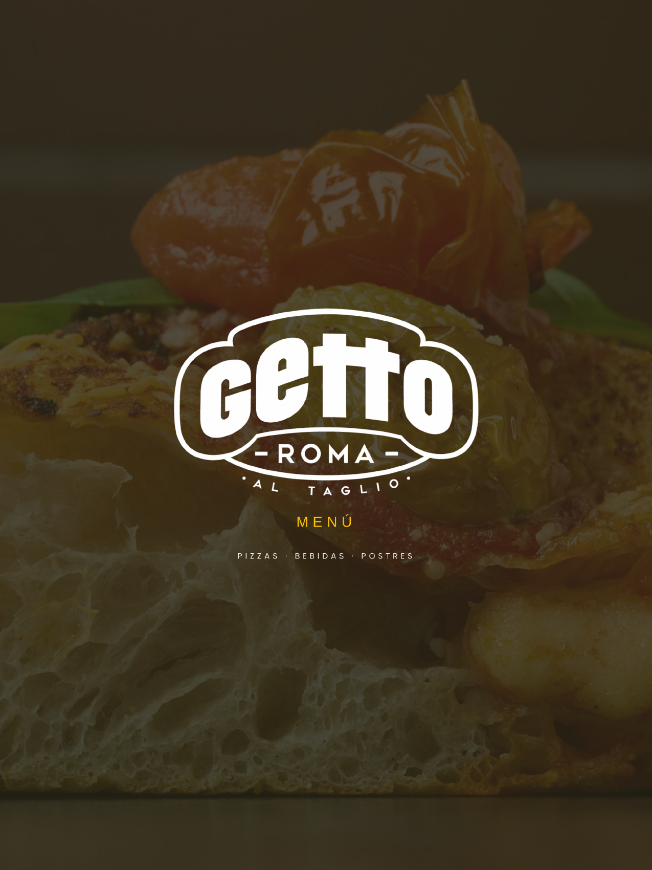 Menú Getto Roma - portada